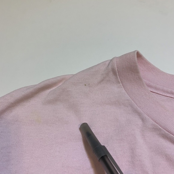 Vintage 90s Georgia Single Stitch Hanes 50/50 Made in USA Pink T-Shirt Medium - Picture 5 of 12